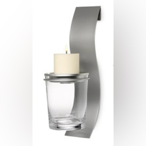 PartyLite| Silver Wall Sconce Candle Holder - Picture 1 of 6